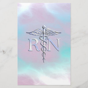 Papelaria Pérola médica da mãe do Caduceus de prata do RN