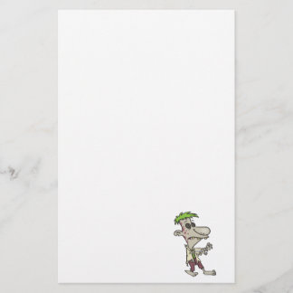 Papelaria personagem de desenho animado zombie bobo
