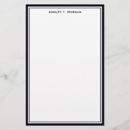 Papelaria Personalizada Azul Royal / Branco Simpli