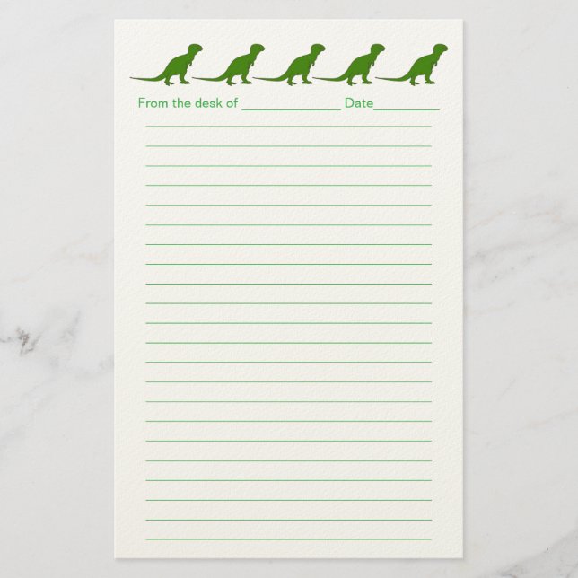 Papelaria Personalizada com Dinossauros para Crian (Frente)