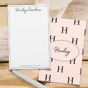 Papelaria Personalizada com Monograma de Letra Sim