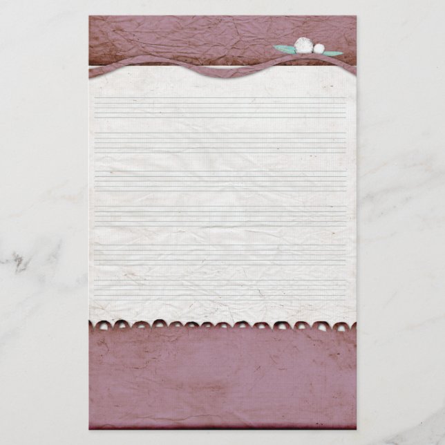 Papelaria personalizada com partitura antiga (Frente)