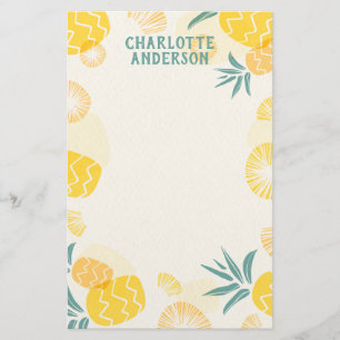 Papelaria Personalizada de Abacaxi Tropical