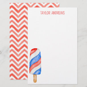 Papelaria Personalizada de Picolé de Aquarela