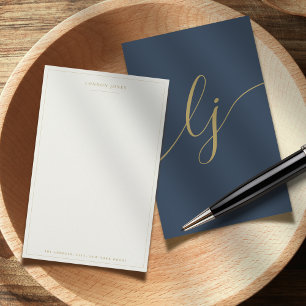 Papelaria Personalizada de Roteiro Simples Azul Ma