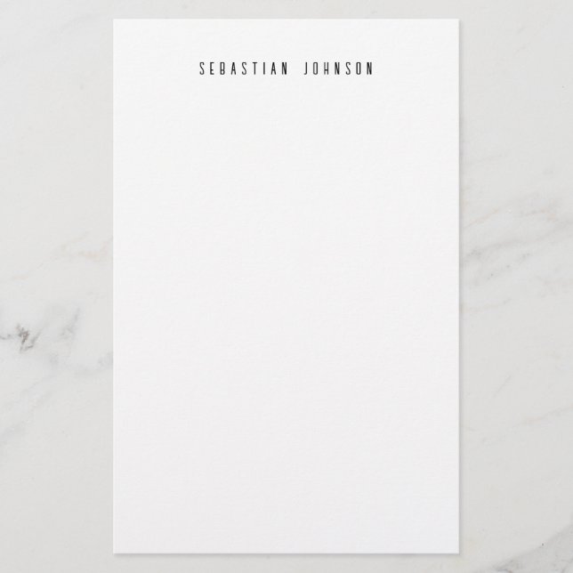 Papelaria Personalizada Minimalista Moderna com No (Frente)