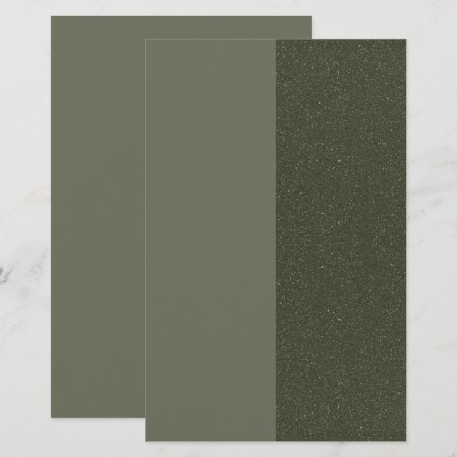 Papelaria Personalizada Musgo Verde com Textura (Frente/Verso)