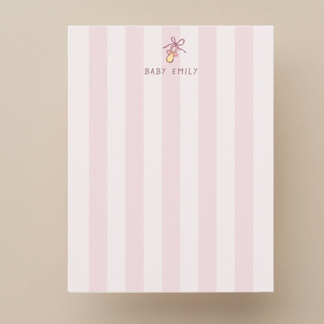 Papelaria personalizada para bebê cartão de notas  (Criador carregado)