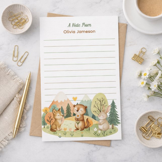 Papelaria Personalizada para Crianças com Animais  (Criador carregado)