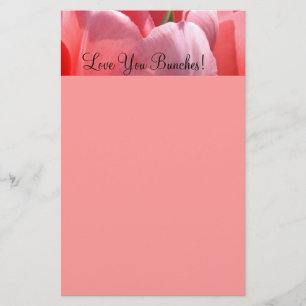 Papelaria Personalizada Rosa Tulipas Amam Você!