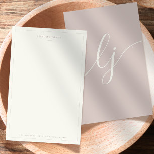 Papelaria Personalizada Simples Rota Ivory