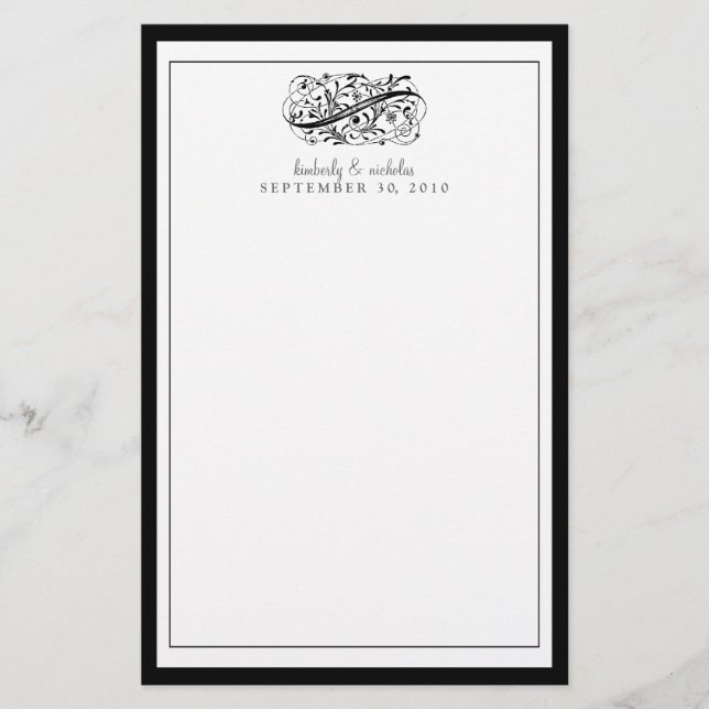 Papelaria :personalizado: Basta estoque Elegante de Casament (Frente)
