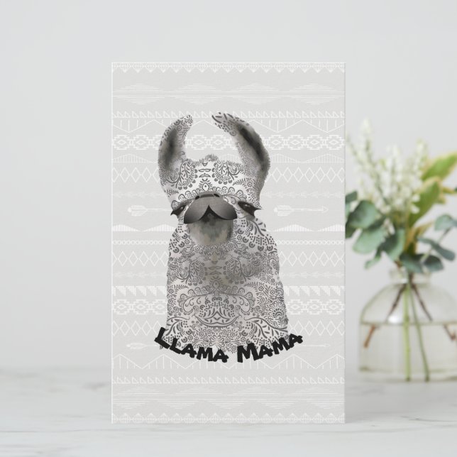 Papelaria Personalizado Moma Llama (Em pé/Frente)
