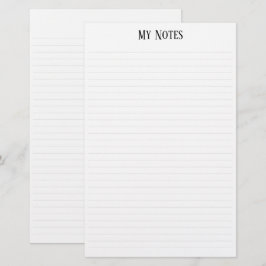 Papelaria Personalizar Linhas Mínimas Mínimas Simples