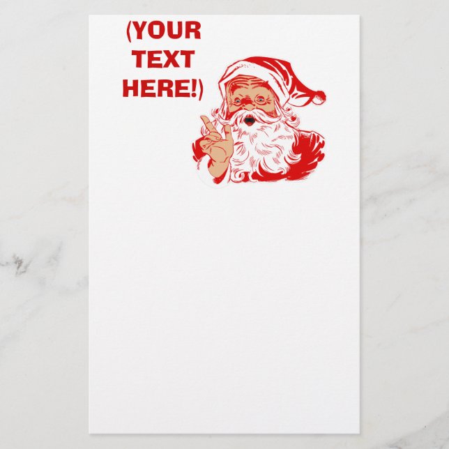 Papelaria Personalize Papai Noel (Frente)