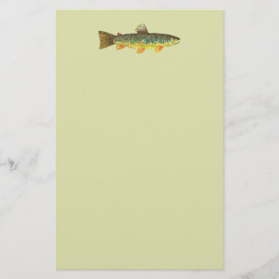 Papelaria Pesca de truta marrom