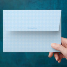 Papelaria Pessoal Envelope com padrão Azul Claro
