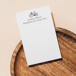 Papelaria Pessoal Retro Bicicleta Simples Elegante