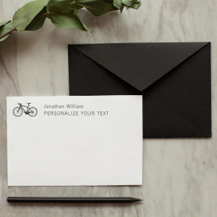 Papelaria Pessoal Retro Bicicleta Simples Elegante