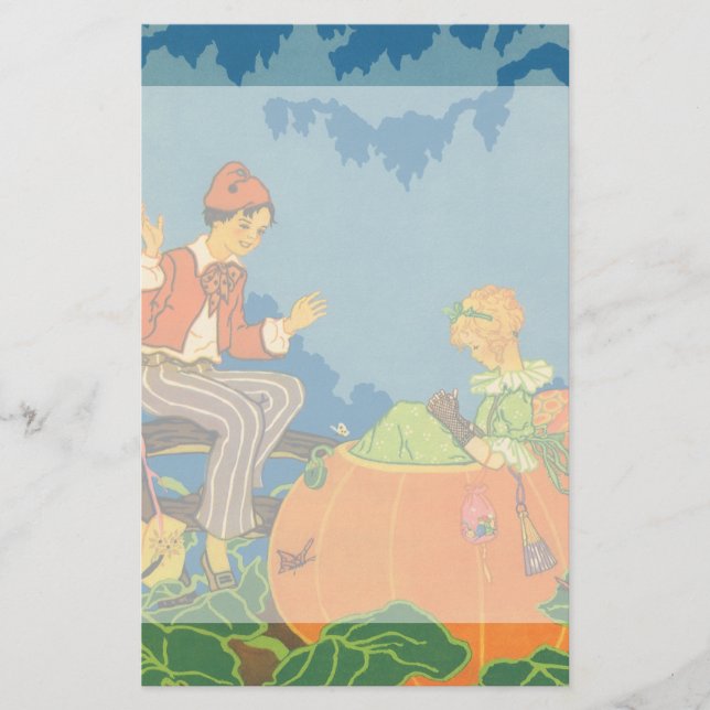 Papelaria Peter Peter Pumpkin Eater, Vintage Nursery Rhyme (Frente)