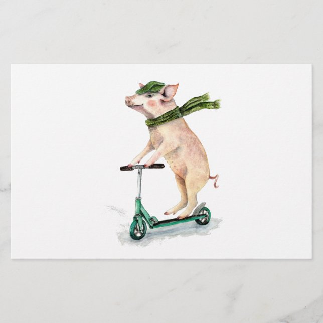 Papelaria Piggy on a scooter (Frente)