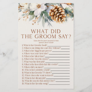 Papelaria Pine Tree What The Groom Diga Jogo De Chá de panel