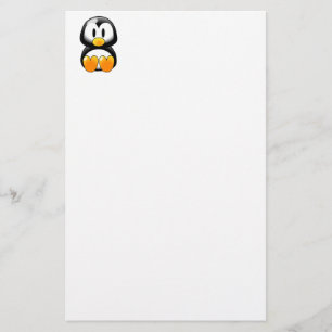 Papelaria Pinguim bonito do bebê - Customizeable