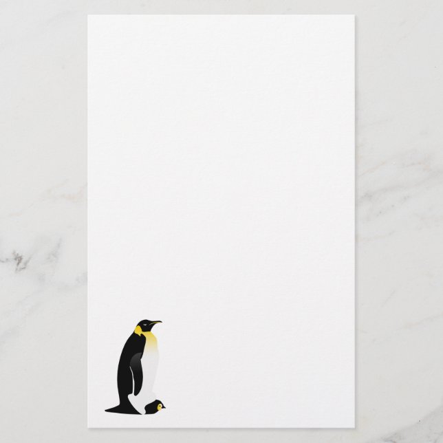 Papelaria Pinguim com seu bebê (Frente)