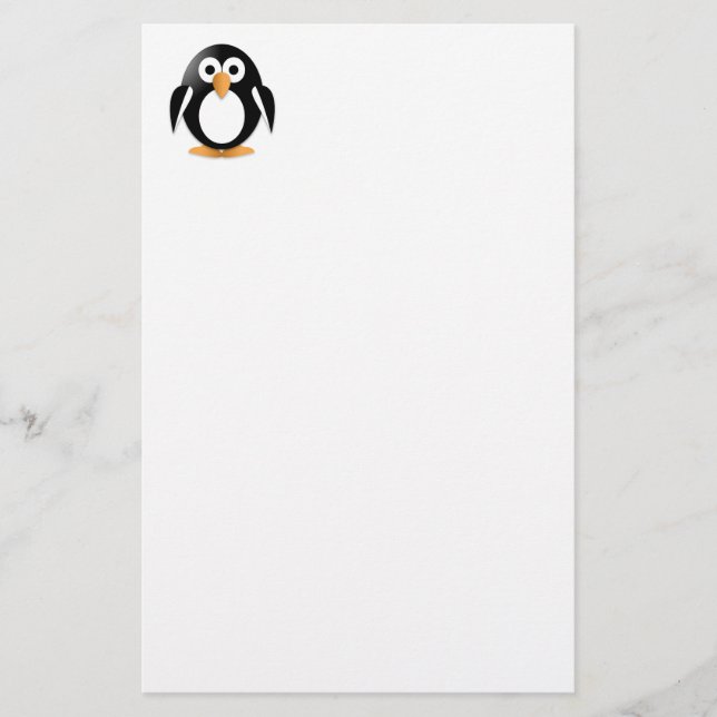 Papelaria Pinguim engraçado (Frente)