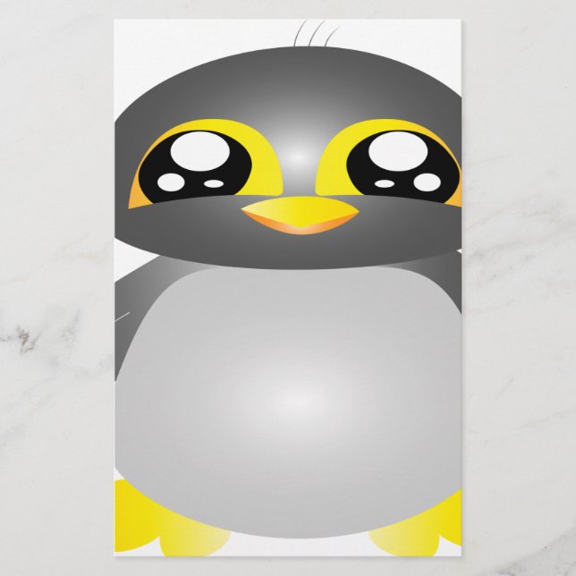 Papelaria Pinguim engraçado fofo (Frente)
