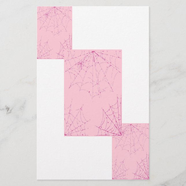 Papelaria Pink Pastel Spider Web (Frente)