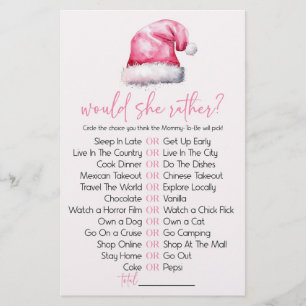 Papelaria Pink Santa Hat Ela Preferencialmente Jogo De Chá d