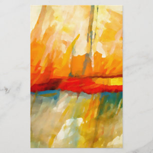 Papelaria Pintura Abstrata Expressionista Moderna