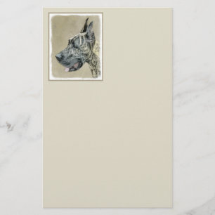 Papelaria Pintura com o Grande Dane (Brindle) - Arte Canina 