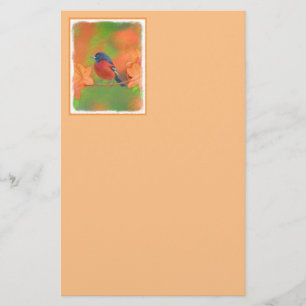 Papelaria Pintura da Ave Cantora Icterus Spurius Arte Origin
