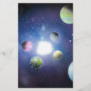 Papelaria Pintura da galáxia do espaço da arte da pintura