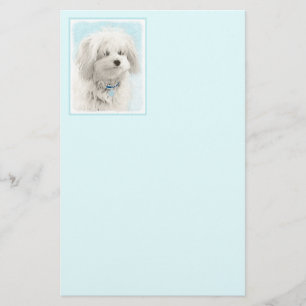Papelaria Pintura de Algodão de Tulear - Arte de Cachorro Or