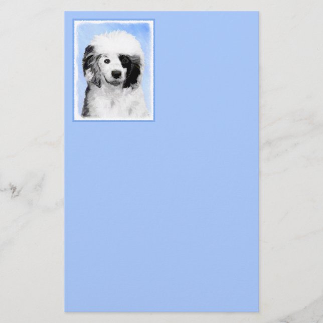 Papelaria Pintura de Cachorro Português - Arte Original de C (Frente)