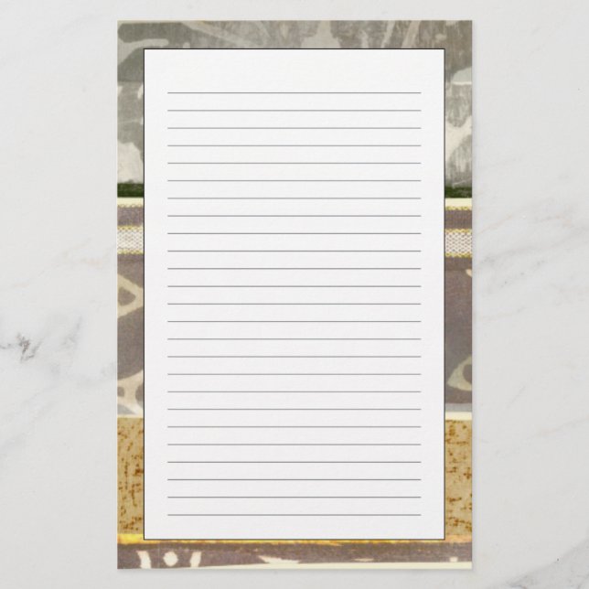 Papelaria Pintura de Padrão Tribal Contemporâneo (Frente)