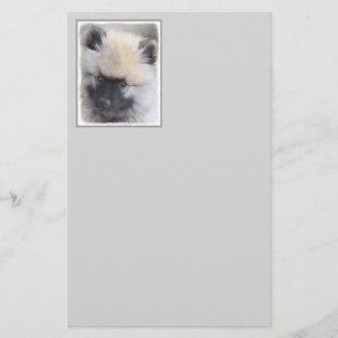Papelaria Pintura do filhote de cachorro do Keeshond - arte
