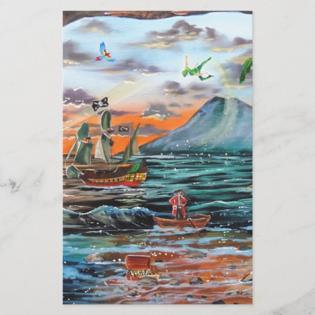 Papelaria Pintura do Tinker Bell de Peter Pan Hook (Frente)