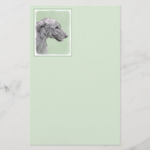 Papelaria Pintura em Wolfhound Irlandês - Arte em Cachorro