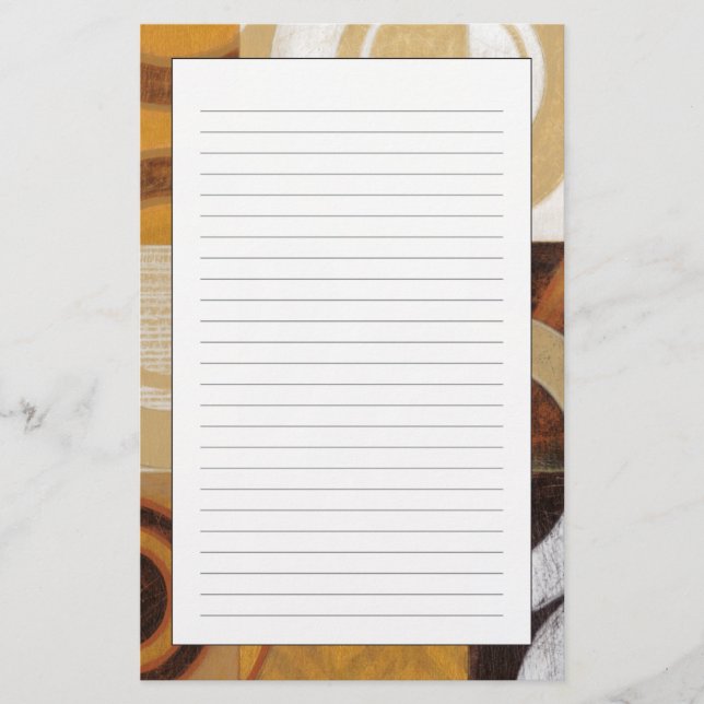 Papelaria Pintura Moderna com Padrões Circulares (Frente)