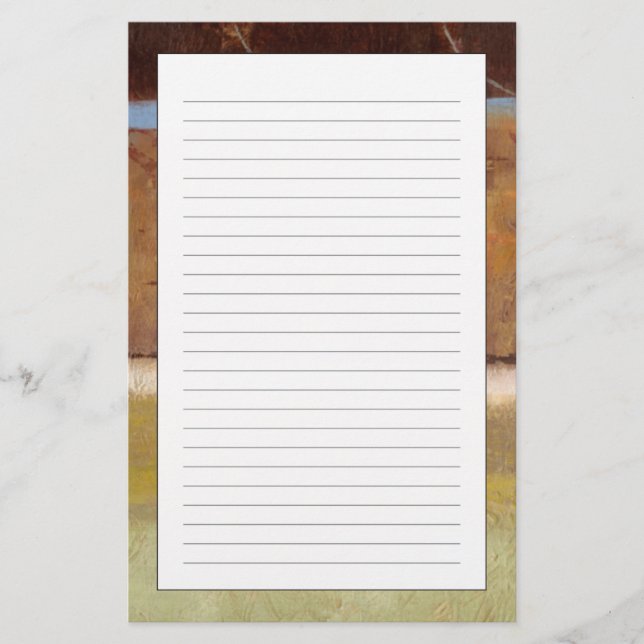 Papelaria Pintura moderna na Terra Tones por Norman Wyatt (Frente)