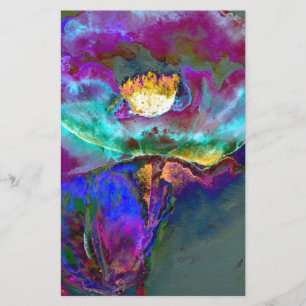 Papelaria Pintura romântica elegante de flores de pétalas ro