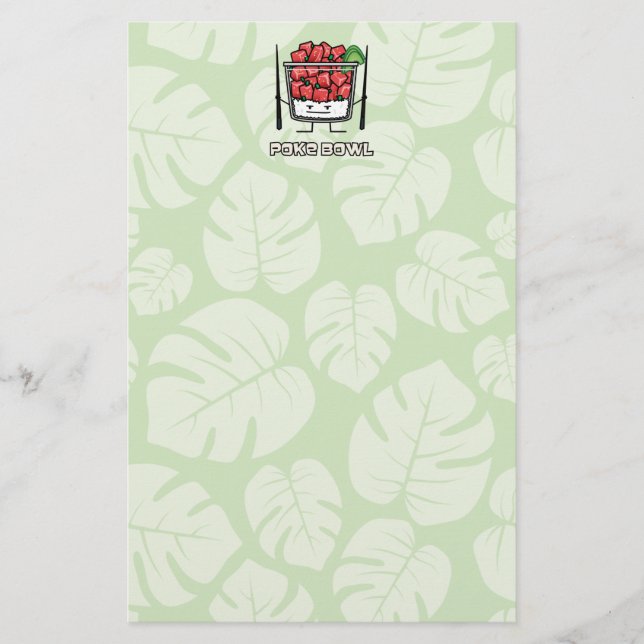 Papelaria Pique o aku dos chopsticks da salada dos peixes (Frente)