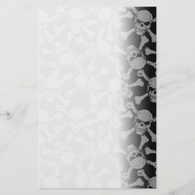 Papelaria Pirata da rocha do gótico dos Crossbones dos (Frente)