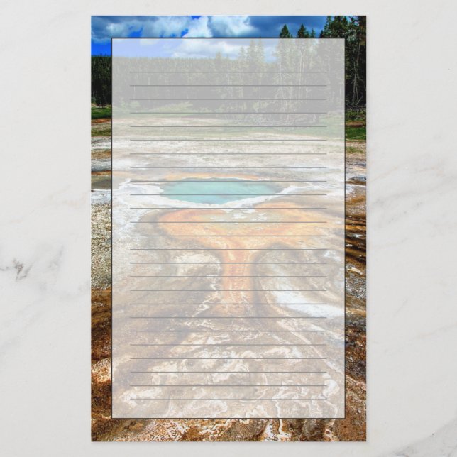Papelaria Piscina térmica de Yellowstone (Frente)
