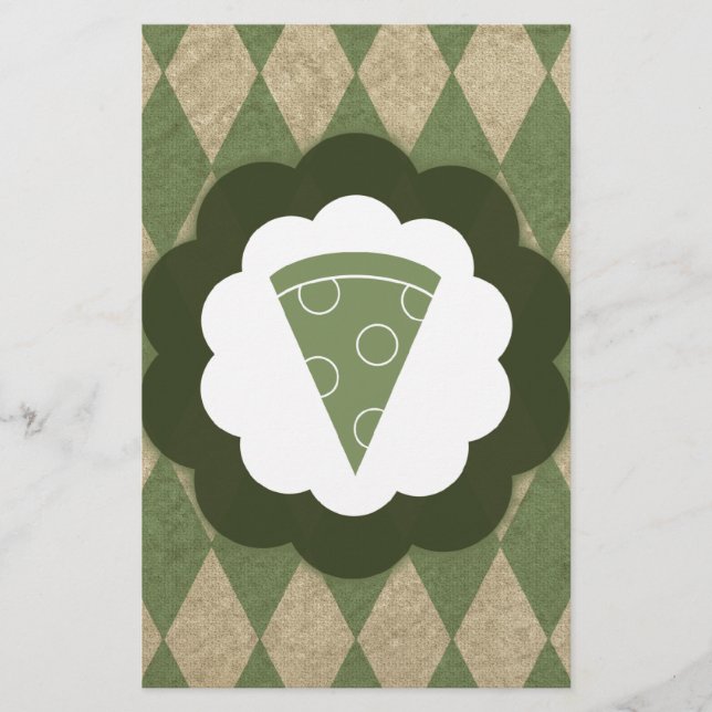 Papelaria pizza vintage (Frente)
