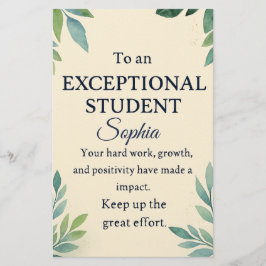 Papelaria Placa de Parabéns Elegante para uma Rua excepciona